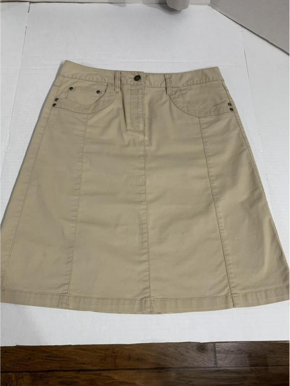 Talbots Chino Womans Size 10 Khaki Color Skirt